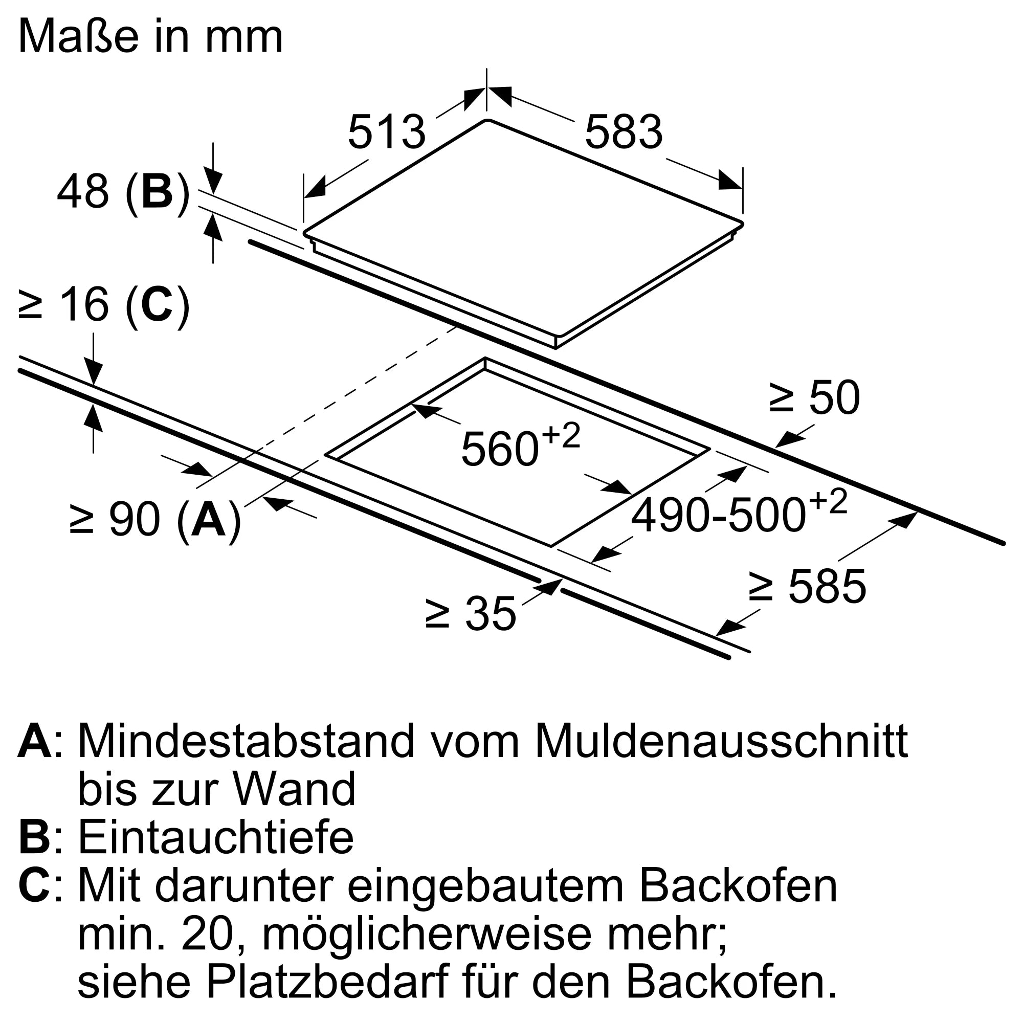 Constructa CX5VS601, EINBAU-BACKOFEN-SET, CA323255 + CF4A60062