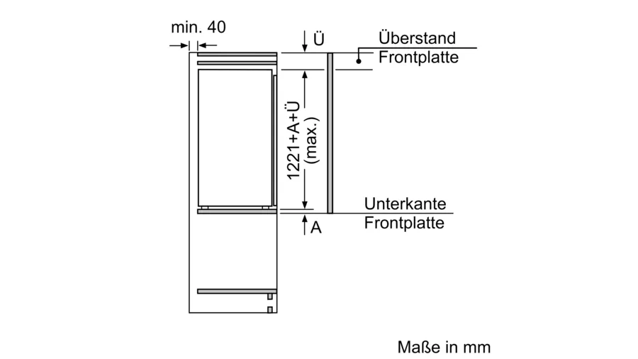 Constructa CK242NSE0, Kühlschrank mit Gefrierfach Integrierbar, 122,5 cm Hoch